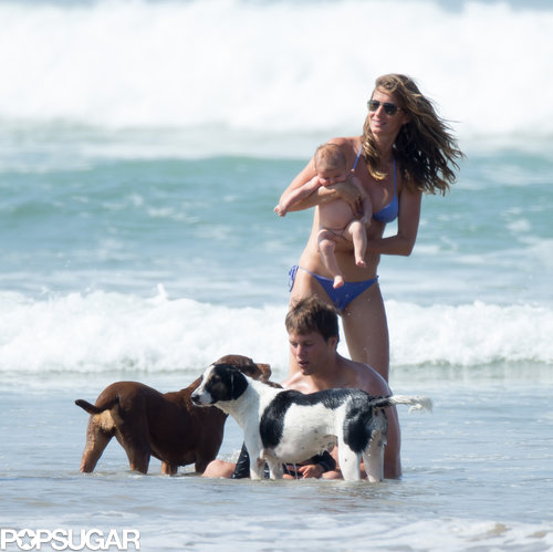 Bikini-Clad Gisele Hits the Beach With Shirtless Tom, Baby Vivian, Jack, and Ben Bikini-Clad Gisele Hits the Beach With Shirtless Tom, Baby Vivian, Jack, and Ben