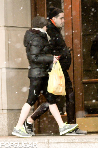 Scarlett Johansson Takes a Snowy City Stroll With Romain Scarlett Johansson Takes a Snowy City Stroll With Romain