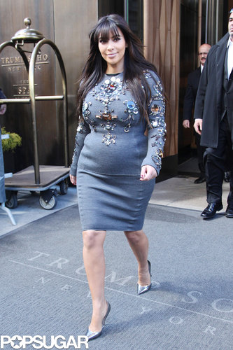Kim Kardashian Adds Sparkle to Her Latest Maternity Look Kim Kardashian Adds Sparkle to Her Latest Maternity Look