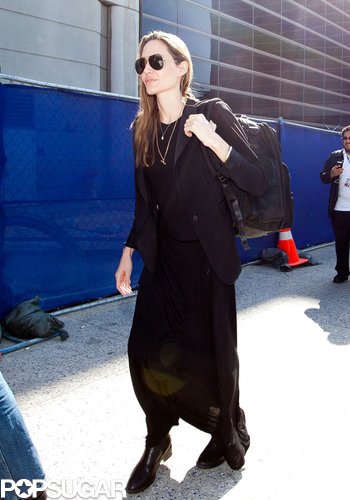 Angelina Denies Wedding Ring Rumors Upon Returning to LA Angelina Denies Wedding Ring Rumors Upon Returning to LA