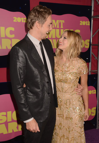 Dax Shepard and Kristen Bell smiled big for the cameras at the 2012 CMT Music Awards in Nashville.
Dax Shepard and Kristen Bell smiled big for the cameras at the 2012 CMT Music Awards in Nashville.