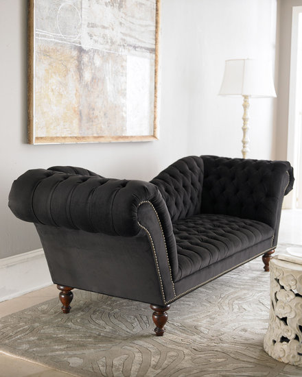 Sweeping curves and deep tufting make this piece ($2,879, originally $3,199) fit for a castle.
Sweeping curves and deep tufting make this piece ($2,879, originally $3,199) fit for a castle.