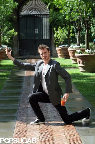 Michael Fassbender struck a hilarious pose during a September 2007 photocall for Angel in Rome.
Michael Fassbender struck a hilarious pose during a September 2007 photocall for Angel in Rome.