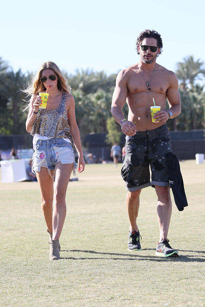Joe Manganiello went shirtless in the desert at weekend two of Coachella 2012.
Joe Manganiello went shirtless in the desert at weekend two of Coachella 2012.