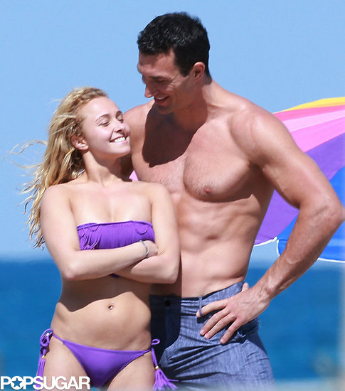 Hayden Panettiere wore a purple bikini on the beach with her boyfriend.
Hayden Panettiere wore a purple bikini on the beach with her boyfriend.