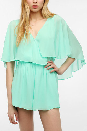 Pins And Needles Chiffon Flutter Sleeve Romper