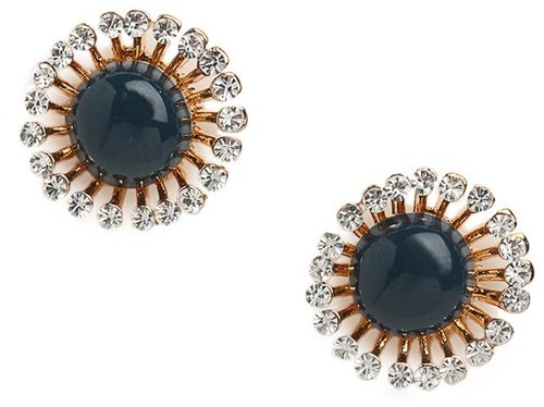 Navy Blossom Studs