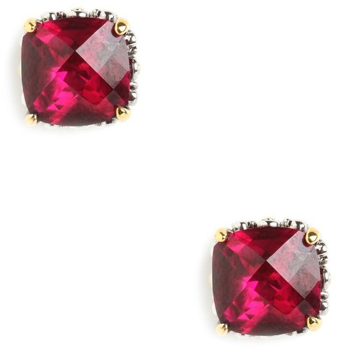 Ruby Cushion Cut Studs