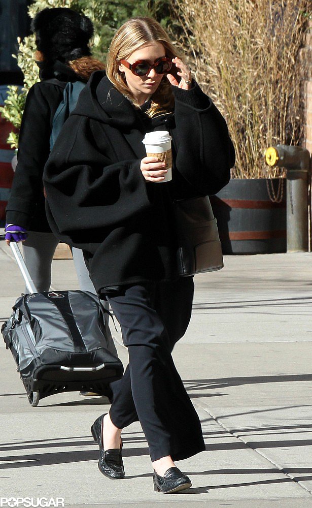 Mary-Kate Olsen stepped out in an all-black ensemble in NYC. Mary-Kate Olsen stepped out in an all-black ensemble in NYC.