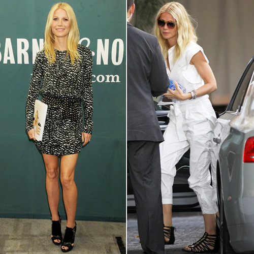 Gwyneth Paltrow Promotes Cookbook in Printed Dress