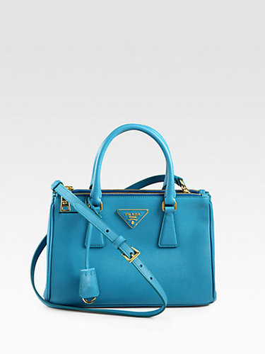 Prada Saffiano Lux Small Double-Zip Tote Bag