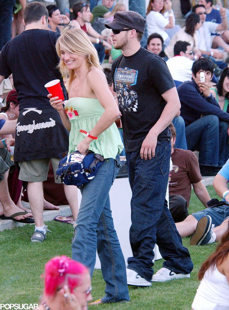 Cameron Diaz and Justin Timberlake checked out the 2005 Coachella crowd.
Cameron Diaz and Justin Timberlake checked out the 2005 Coachella crowd.