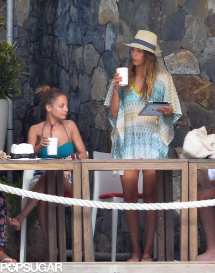 Nicole Richie and Jessica Alba sipped on drinks.
Nicole Richie and Jessica Alba sipped on drinks.