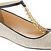 Glitter T-strap ballet flats