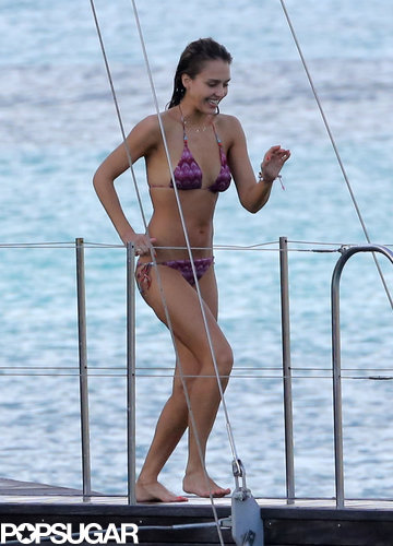 Jessica Alba Gets in Bikini Cuddles With Cash Warren in St. Barts Jessica Alba Gets in Bikini Cuddles With Cash Warren in St. Barts