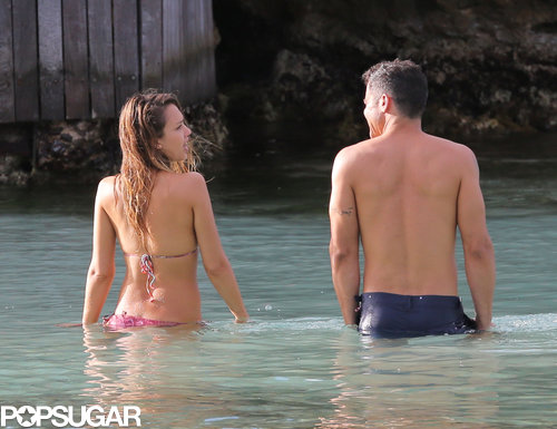 Jessica Alba Gets in Bikini Cuddles With Cash Warren in St. Barts Jessica Alba Gets in Bikini Cuddles With Cash Warren in St. Barts