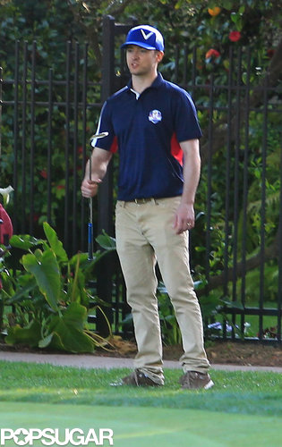 Justin Timberlake golfed with Kiefer Sutherland.
Justin Timberlake golfed with Kiefer Sutherland.