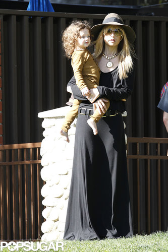 Rachel Zoe Slides With Skyler During Park Playtime Rachel Zoe Slides With Skyler During Park Playtime