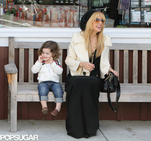Rachel Zoe Slides With Skyler During Park Playtime Rachel Zoe Slides With Skyler During Park Playtime