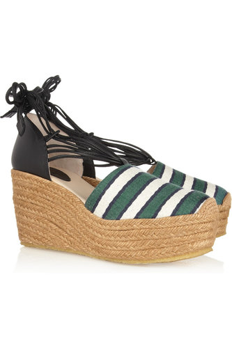 Chloé Striped Canvas and Leather Espadrilles ($495)
Chloé Striped Canvas and Leather Espadrilles ($495)