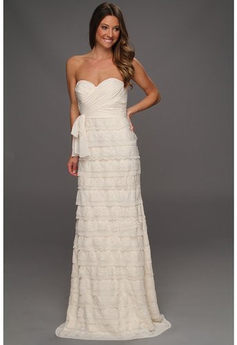 Badgley Mischka - Strapless Lace Gown (Ivory) - Apparel