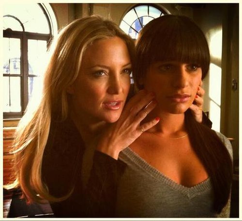 Lea Michele and Kate Hudson got close on the set of Glee.
Source: Twitter user msleamichele
Lea Michele and Kate Hudson got close on the set of Glee.
Source: Twitter user msleamichele