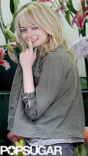 Emma Stone on the Set of Birdman in NYC