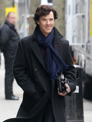 Benedict and Martin Return to Set on Sherlock Season 3 Benedict and Martin Return to Set on Sherlock Season 3
