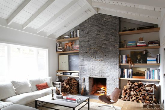 In the main cabin's living room, a 1962 Fabricius & Kastholm chair creates a midcentury moment that contrasts with the antique Belgian brick-covered fireplace and Belgian linen sofa. Set a similar vibe for a sliver of the price with this retro-inspired seat.
In the main cabin's living room, a 1962 Fabricius & Kastholm chair creates a midcentury moment that contrasts with the antique Belgian brick-covered fireplace and Belgian linen sofa. Set a similar vibe for a sliver of the price with this retro-inspired seat.