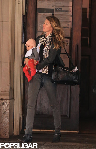 Gisele Bündchen held baby Vivian while out in NYC.
Gisele Bündchen held baby Vivian while out in NYC.
