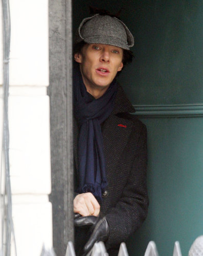 Benedict and Martin Return to Set on Sherlock Season 3 Benedict and Martin Return to Set on Sherlock Season 3