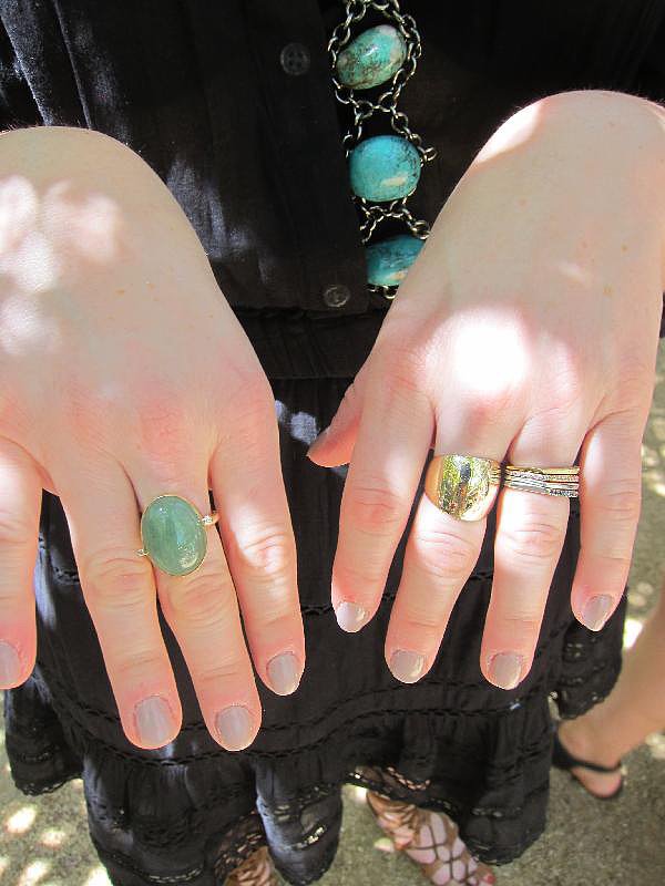 This festivalgoer's metallic manicure was edgy and cool.
Photo: Meg Cuna
This festivalgoer's metallic manicure was edgy and cool.
Photo: Meg Cuna