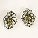 Crystal button earrings