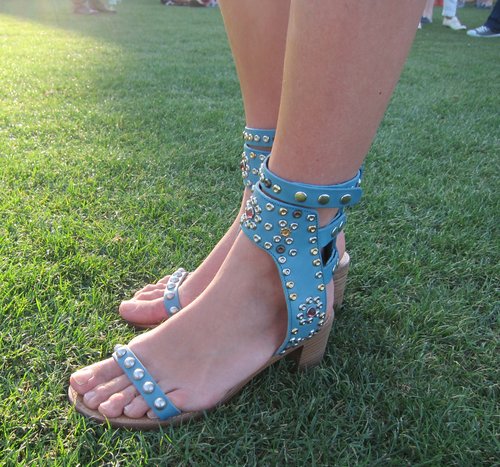 These Isabel Marant studded leather sandals were made for music festivals. The crystal- and silver-tone metal stud embellishments are a nod to Elvis, the original king of rock 'n' roll.
These Isabel Marant studded leather sandals were made for music festivals. The crystal- and silver-tone metal stud embellishments are a nod to Elvis, the original king of rock 'n' roll.