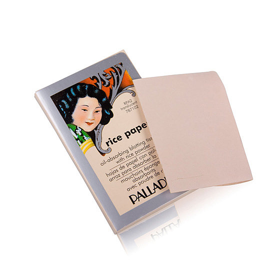 Made from rice to absorb oil, Palladio's Rice Paper Blotting Tissues ($4) are also lightly coated with powder for long-lasting results.
Made from rice to absorb oil, Palladio's Rice Paper Blotting Tissues ($4) are also lightly coated with powder for long-lasting results.