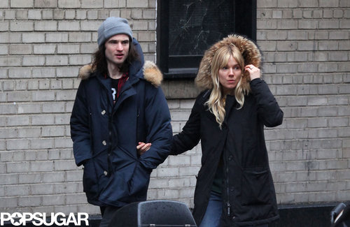 Sienna Miller held onto Tom Sturridge in NYC.
Sienna Miller held onto Tom Sturridge in NYC.