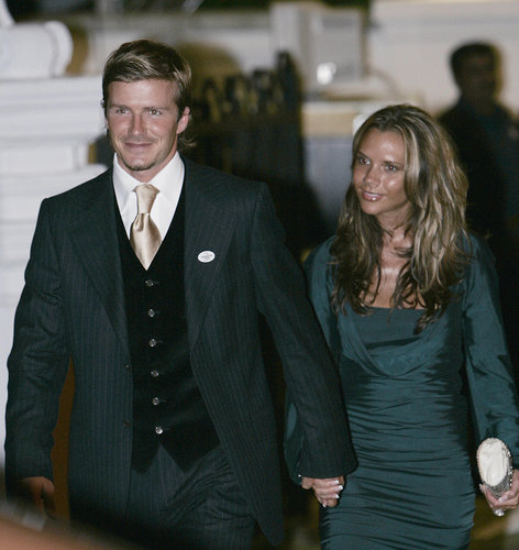 David and Victoria Beckham held hands during a July 2005 trip to Singapore.
David and Victoria Beckham held hands during a July 2005 trip to Singapore.