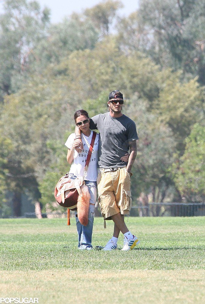 The couple checked out their son Brooklyn's LA soccer game in September 2010.
The couple checked out their son Brooklyn's LA soccer game in September 2010.