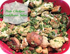 Pesto Chickpea Cauliflower Salad