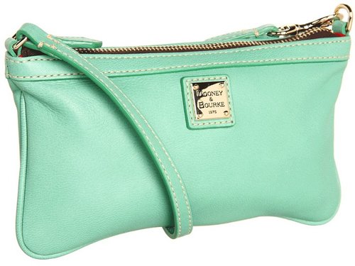 Dooney & Bourke - Lambskin Solids Large Slim Wristlet (Jade) - Bags and Luggage