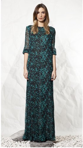 Winter Kate Crinkle Silk Chiffon Maxi