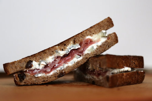 Humboldt Fog and Prosciutto Grilled Cheese Humboldt Fog and Prosciutto Grilled Cheese