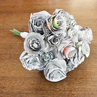 DIY Newspaper Wedding Bouquet
