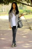 Parka & studded boots