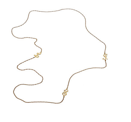 Jennifer Zeuner Triple Integrated Letter Necklace Jennifer Zeuner Triple Integrated Letter Necklace