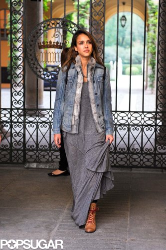 Jessica maxed out her Milan, Italy, shopping trip in a cozy-chic knit, fur vest, and denim jacket.
Jessica maxed out her Milan, Italy, shopping trip in a cozy-chic knit, fur vest, and denim jacket.