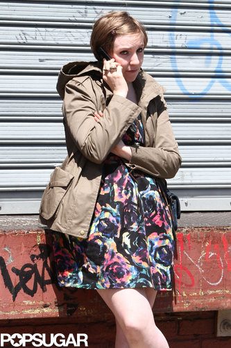 Lena Dunham and Allison Williams Get in Girl Time on Set Lena Dunham and Allison Williams Get in Girl Time on Set