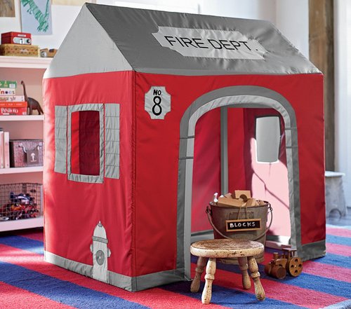The rescues and adventures will be endless with this firehouse playhouse ($140, originally $199). The wide station door lets play trucks and fellow "firefighters" move in and out easily.
The rescues and adventures will be endless with this firehouse playhouse ($140, originally $199). The wide station door lets play trucks and fellow "firefighters" move in and out easily.