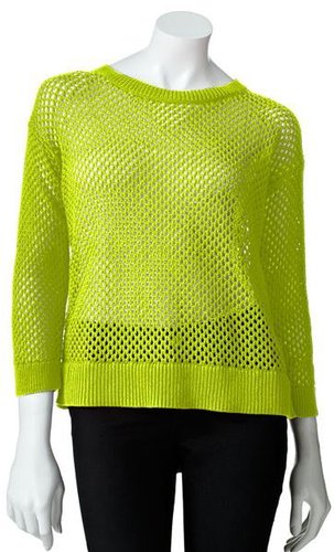 Apt. 9 solid open-work sweater