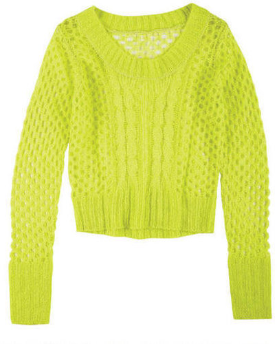 Open Cable Pullover